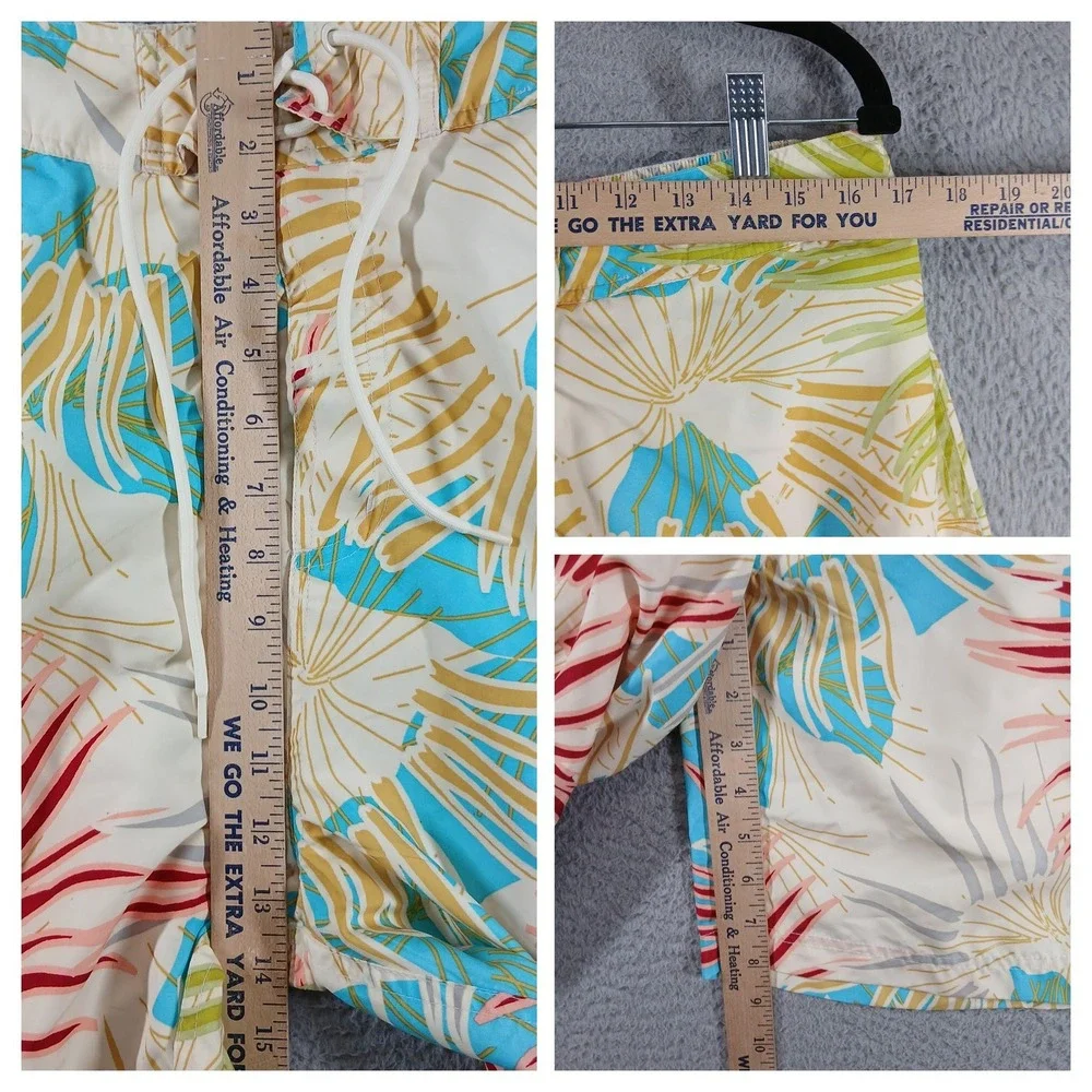 Jantzen Men's Tropical Floral Swim Trunk Board Shorts Size XL Blue Multicolor
